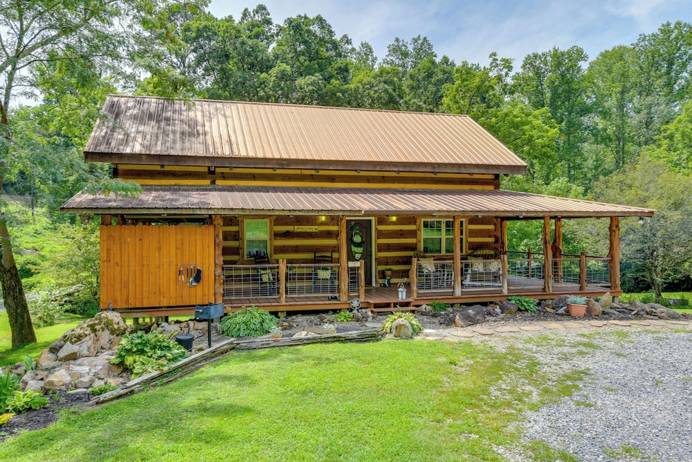Stunning Creekside Cosby Cabin w/ Deck + Fire Pit!