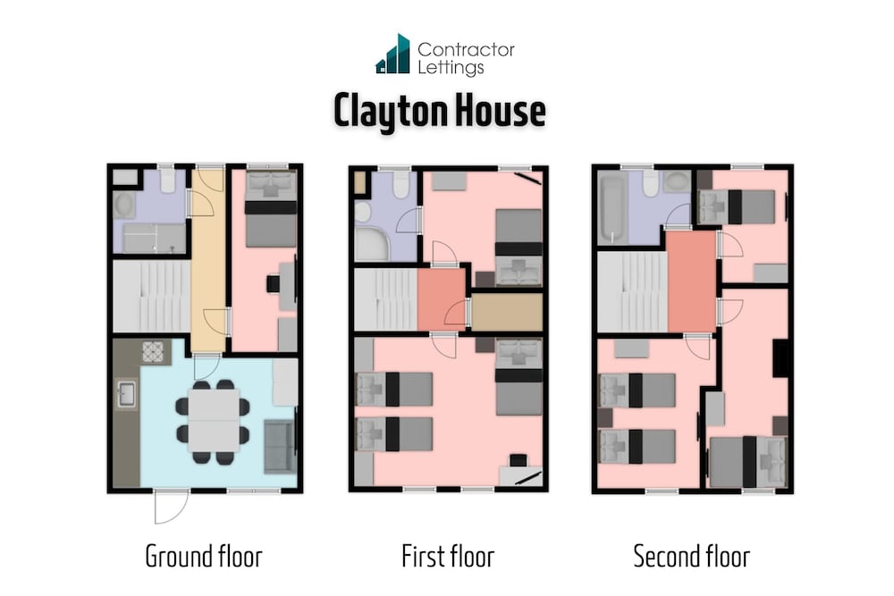 Deals 6BR House Contractor Group Stay Clayton