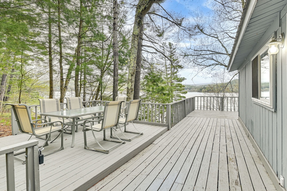 Lake-view Cabin w/ Furnished Deck in Hadley!