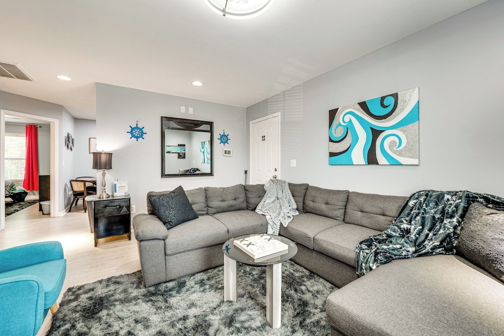 Outdoor Entertainment Area: Family Concord Apt!