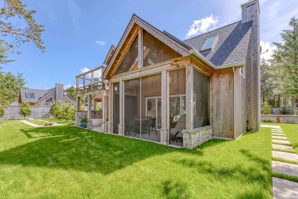 Boutique Cabin Design Luxury Hot Tub Path to Beach