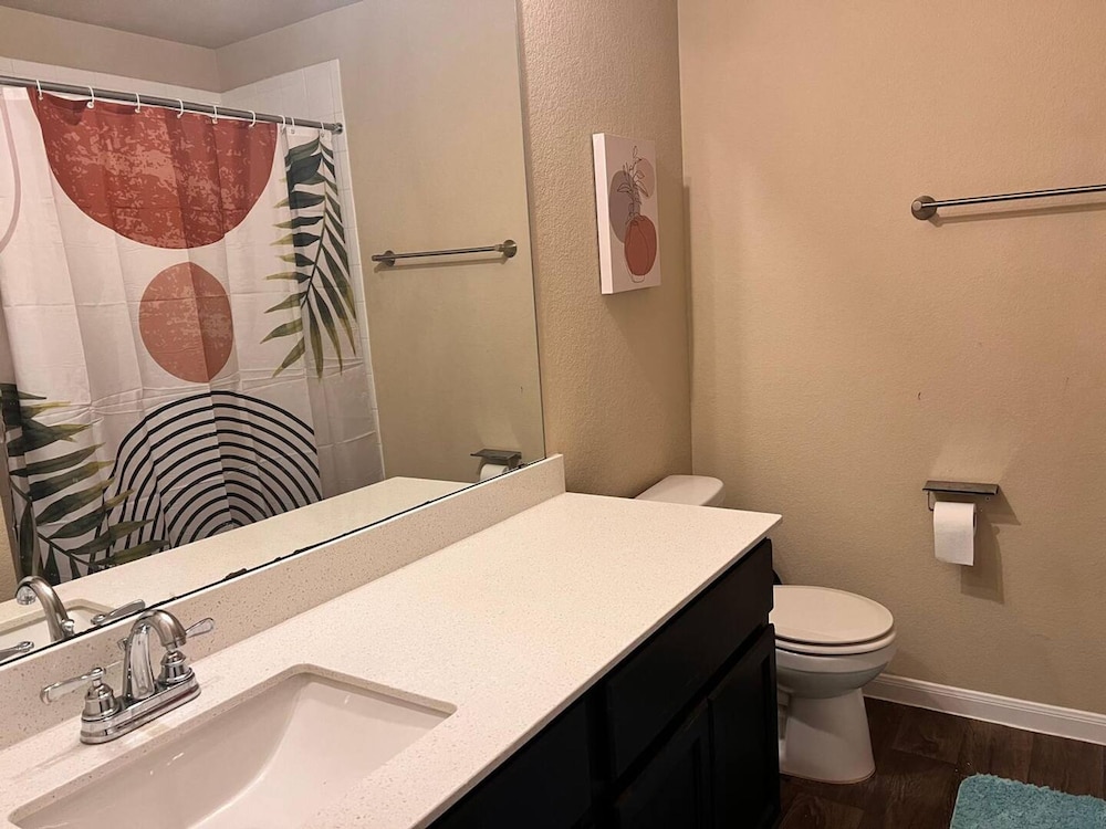 Spacious 4BR Home w Game Room Office Backyard