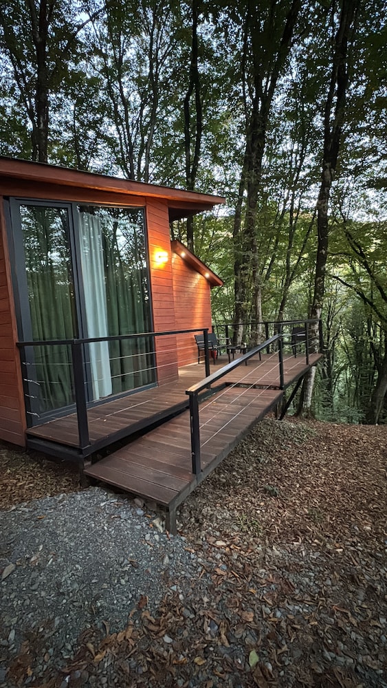 Eco village in the forest