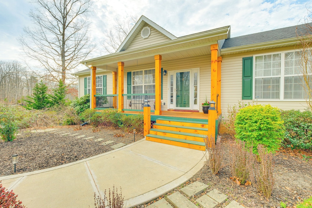 Private Deck & Views: Rural Virginia Escape
