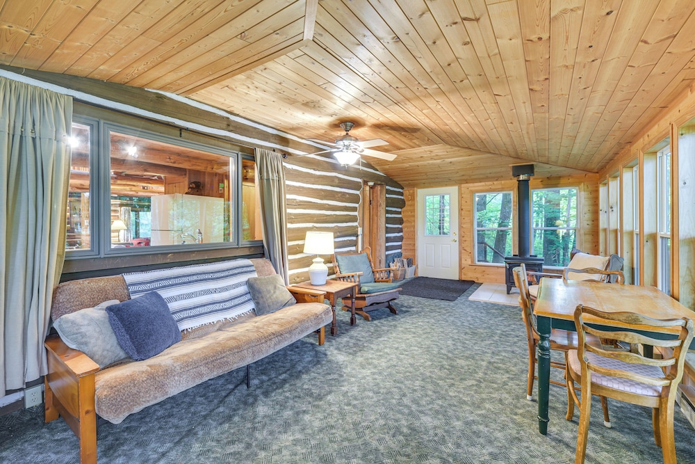 Authentic Log Cabin w/ Private Pond in Glidden