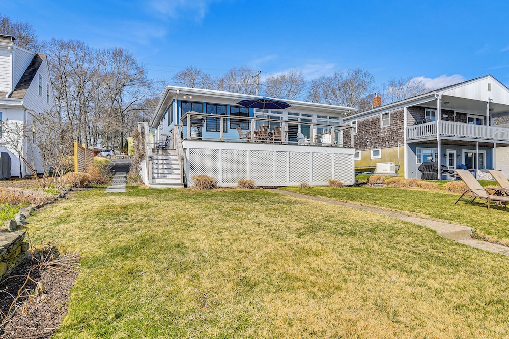 Dock, Sunrise View: Waterfront Home on Mt Hope Bay