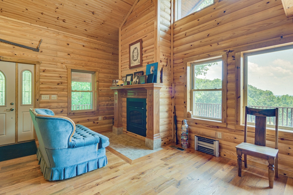 Spacious Log Cabin in Fairland, 1 Mi to Grand Lake view 2