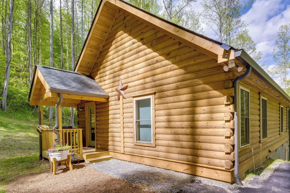 Furnished Deck & Fire Pit: Serene Marshall Cabin! view 3