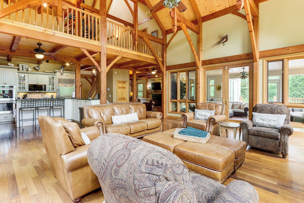 Game Room & Fireplaces: Group Dahlonega Getaway
