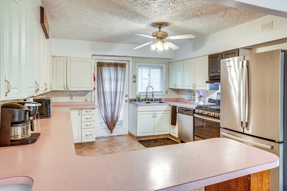 Lakefront Group Getaway w/ Dock in Baldwin!