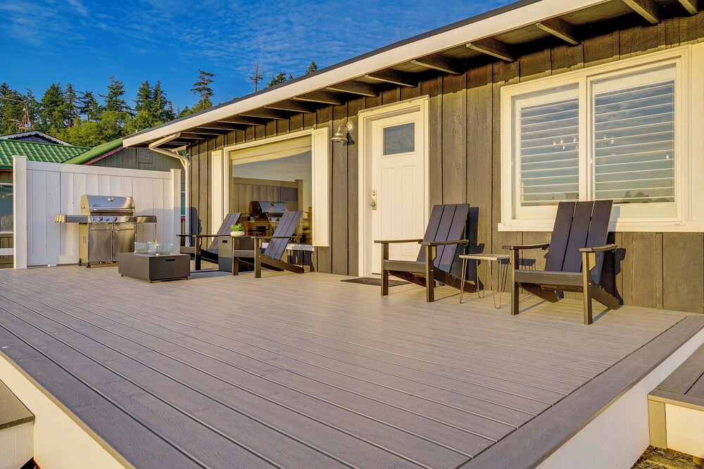 Beach Access, Deck: Waterfront Whidbey Island Home