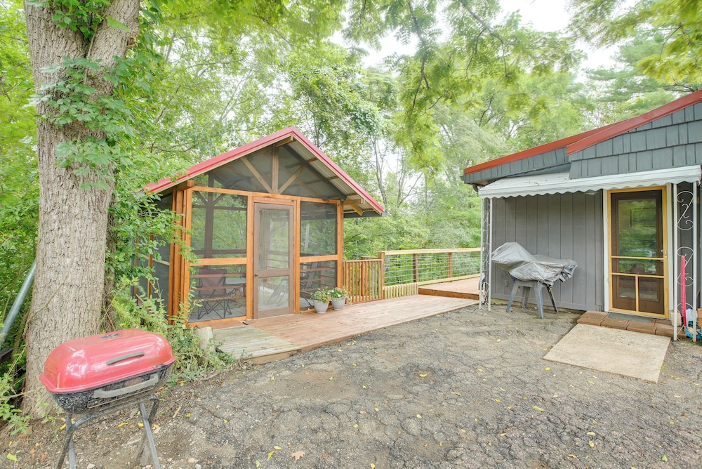 1 Mi to Burr Oak Lake: Home w/ Deck & Patio!