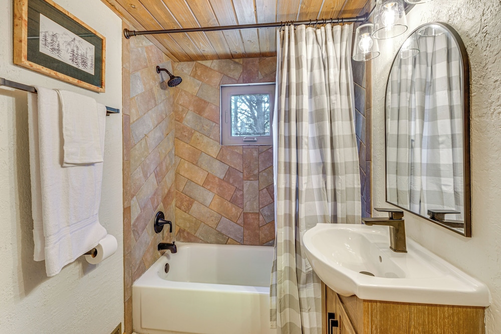 Hot Tub + Fireplace: Cozy Angel Fire A-frame Cabin