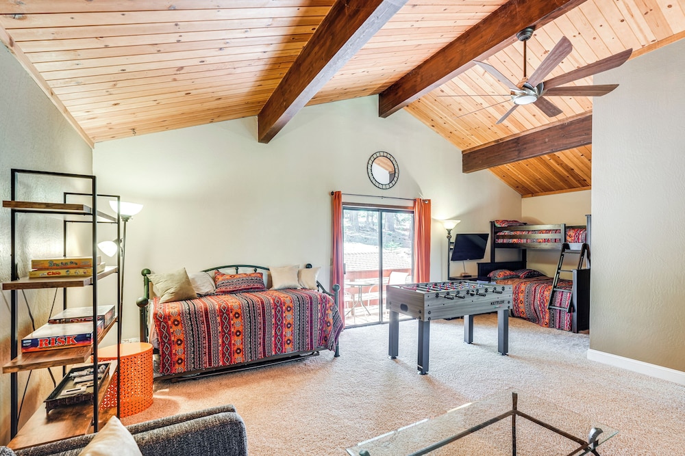 Cabin Getaway Near Big Trees Park: Game Room, Deck