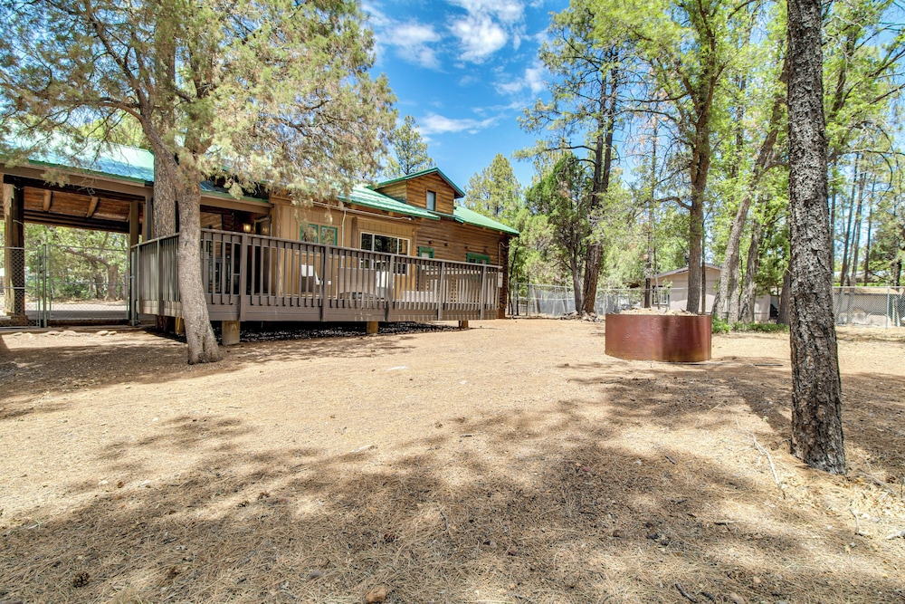 2 Mi to Show Low Lake: Log Cabin w/ Large Yard!
