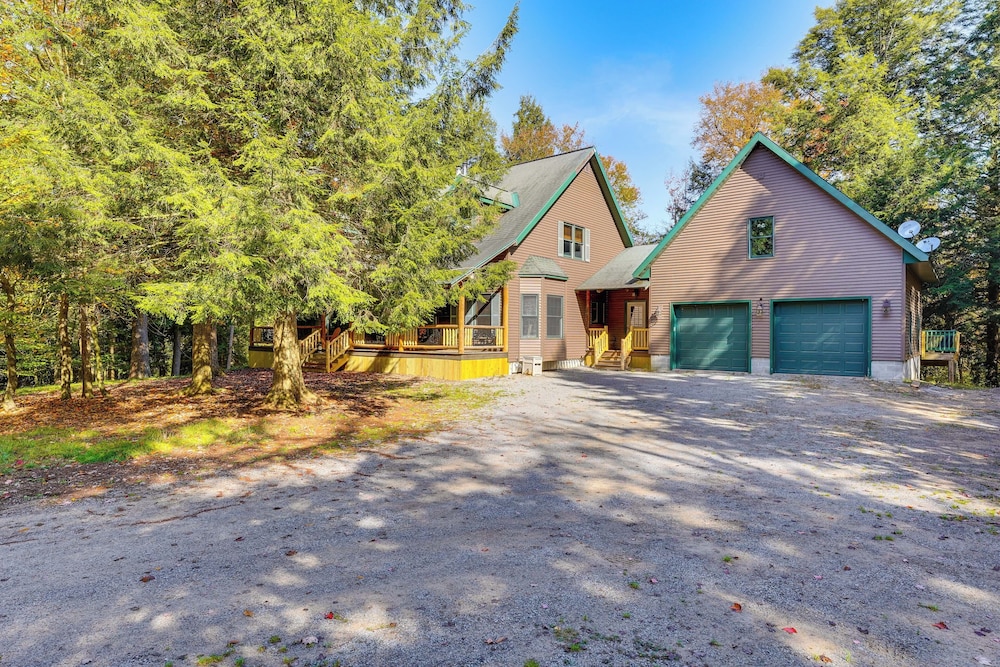 Private Deck & Fire Pit: Adirondack Family Home