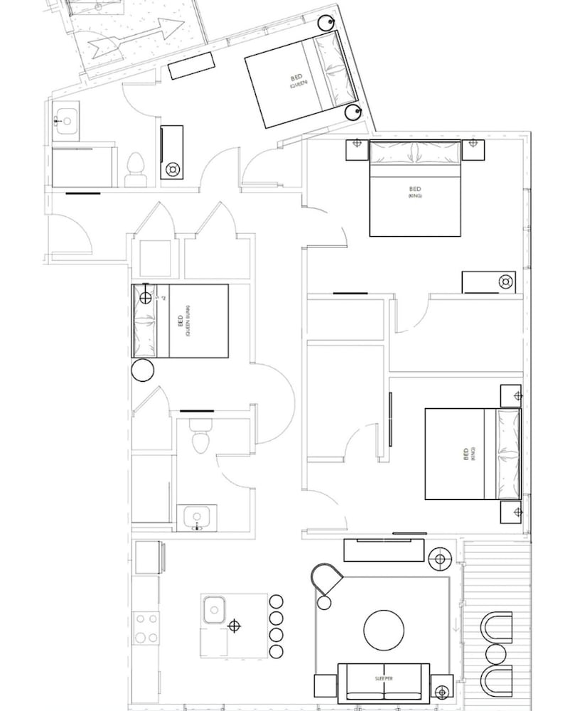 The Carter 405 by Avantstay 4BR Balcony