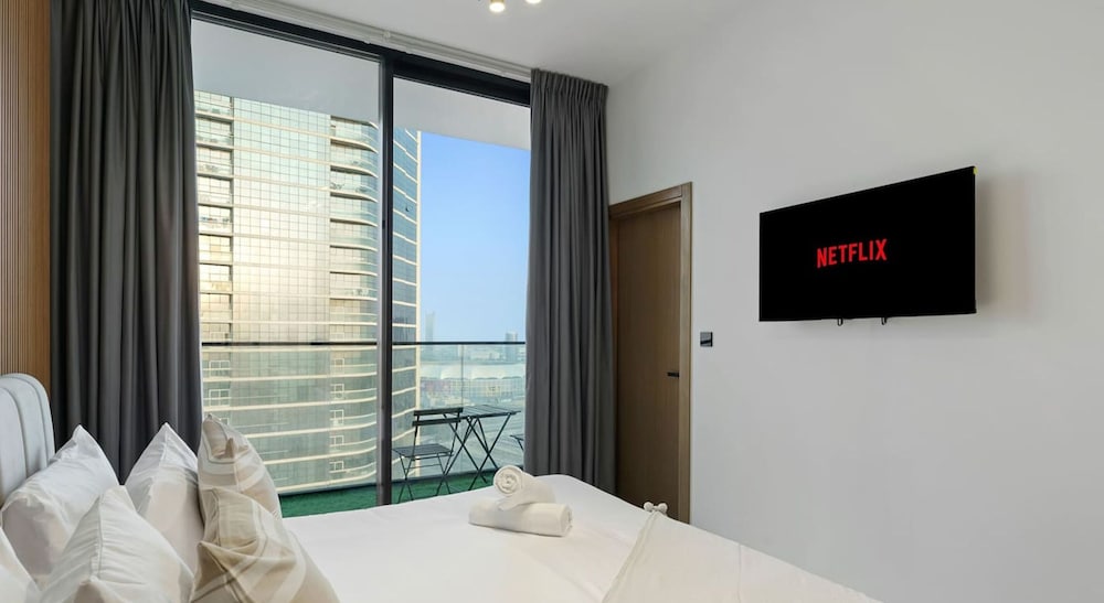 Modern 2BR w Balcony in JVC nr Dubai Sports City