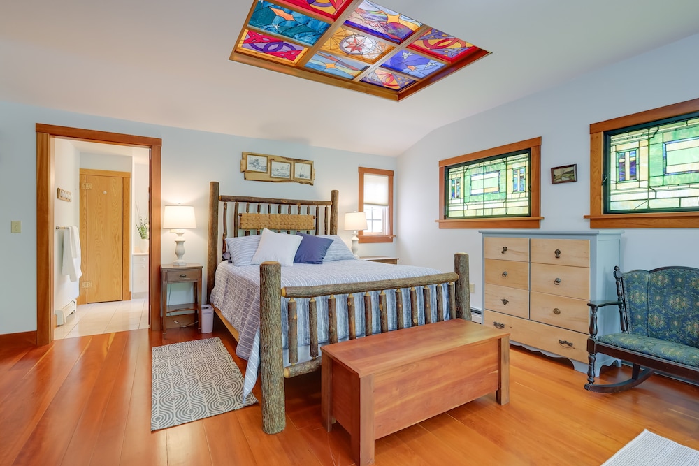 Yard & Fire Pit: Unique Cape Cod Home in Brewster
