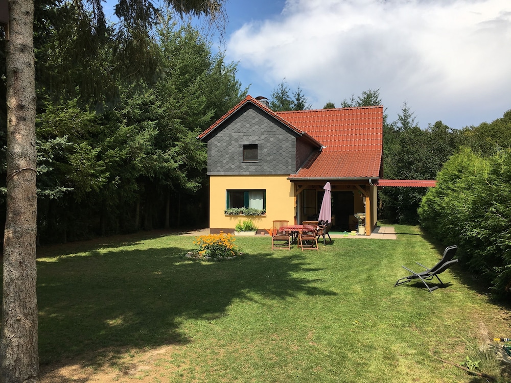 Ferienhaus Mirow-Lärz - Kamin Wald Ruhe