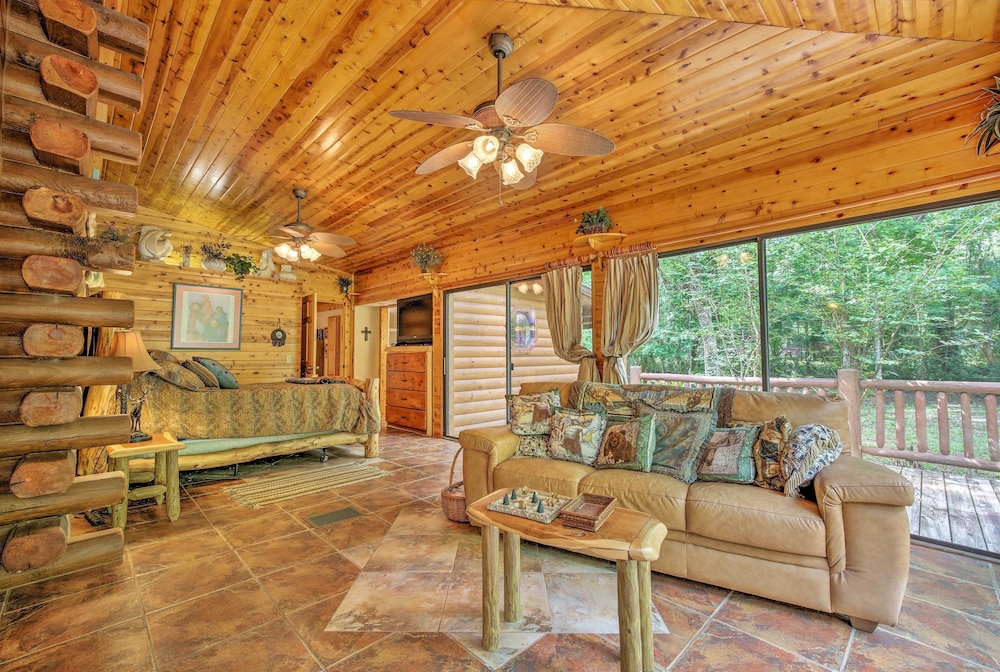 Quiet Inverness Log Cabin w/ Furnished Deck! view 2