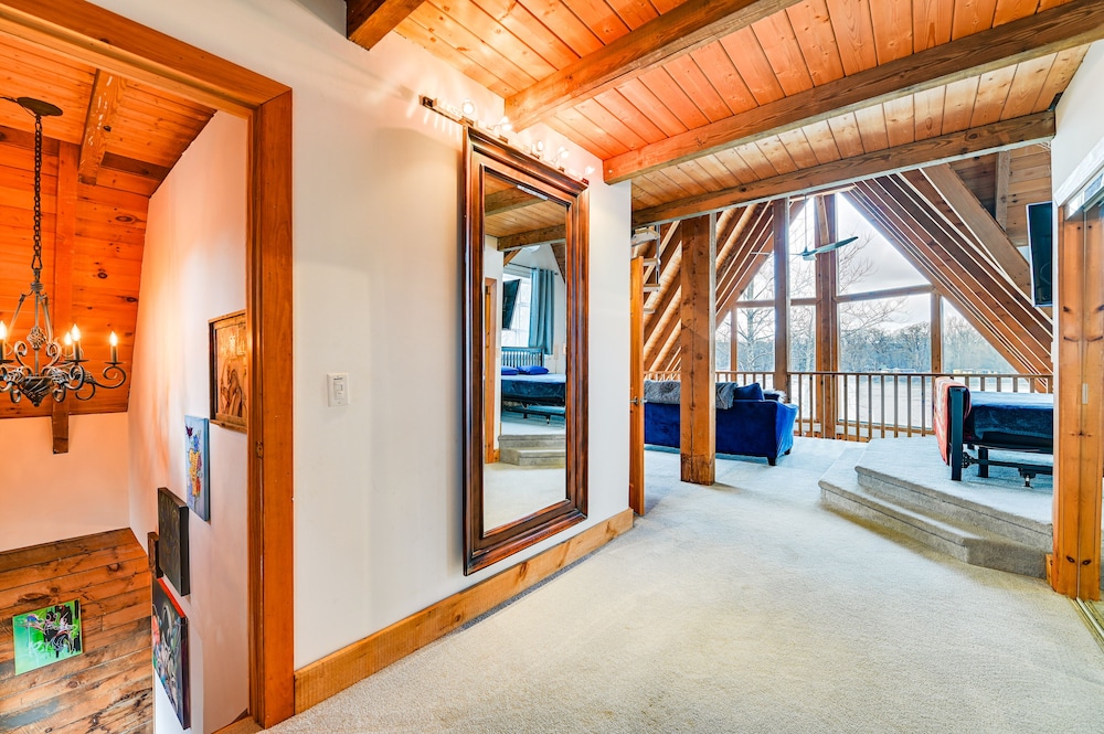 Riverfront A-frame Cabin in Troy w/ Pool & Dock! view 2