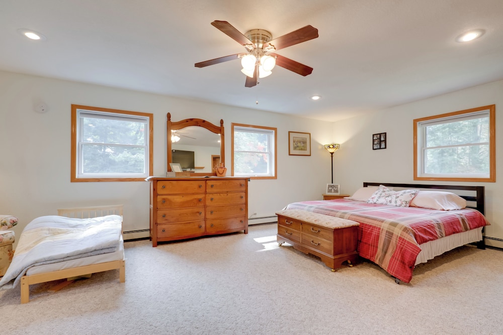 Dock & Views: Lakefront Family Home in Conover!