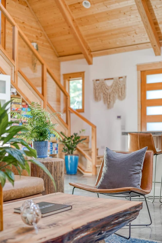 Boutique Cabin Design Luxury Hot Tub Path to Beach