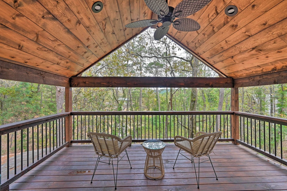Tudor-style Broken Bow Cottage w/ Hot Tub & Decks! view 2