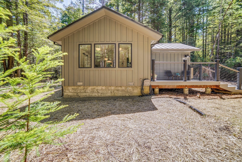 Peaceful Mendocino Cottage Surrounded By Redwoods view 4