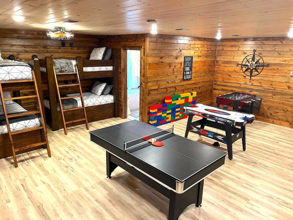 Lofted Pines Hot Tub Foosball Air Hockey