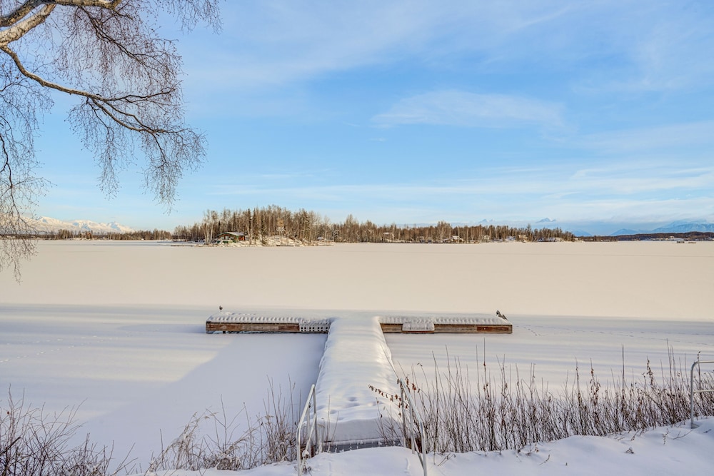 Scenic Waterfront Big Lake Home: Fish, Boat, Sled!
