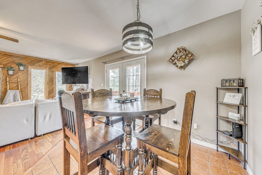 1 Block to Hiking: Ruidoso Home w/ Game Room