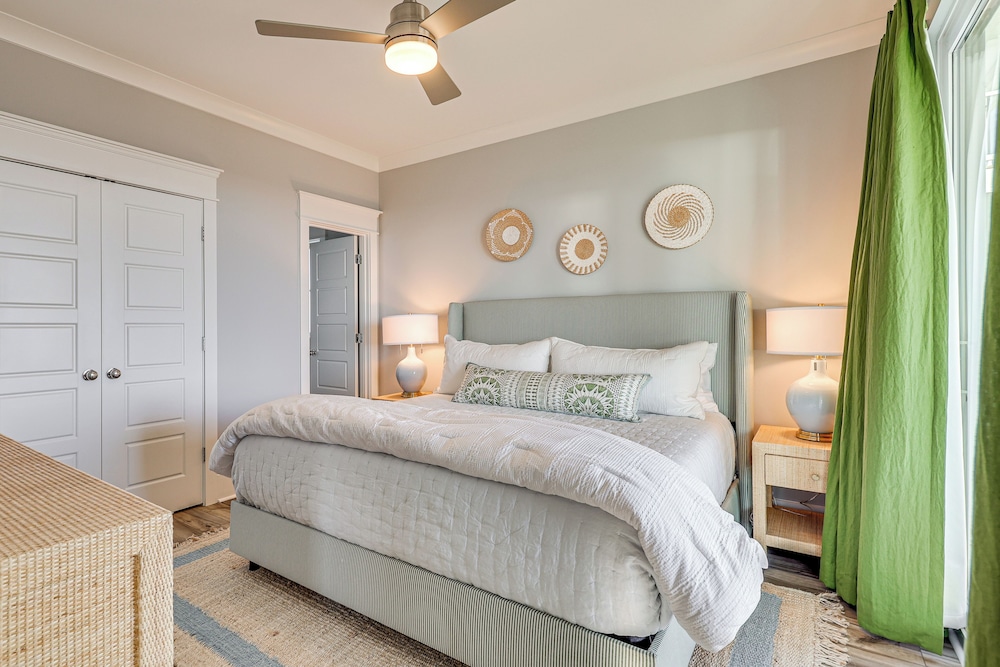 Walk to Beach: Coastal Oak Island Gem w/ Elevator!