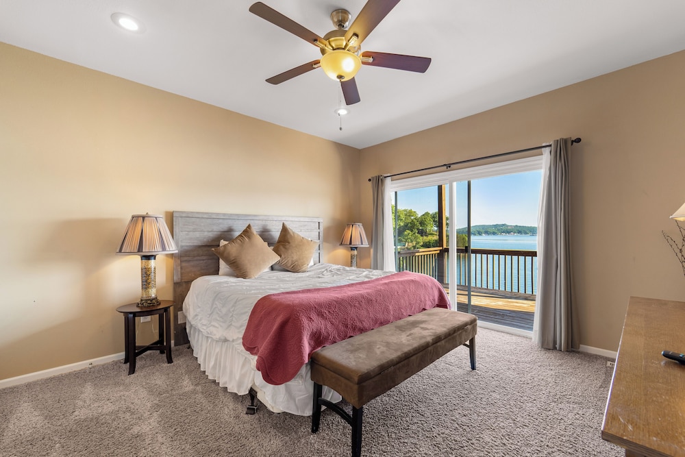 Lakefront Ozarks Home: Tiki Bar, Pool, Deck, Views
