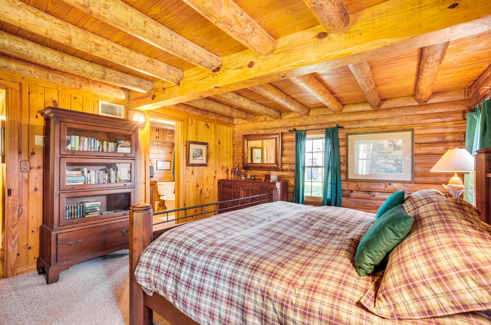 Waterfront Livingston Log Cabin w/ Private Dock! view 4