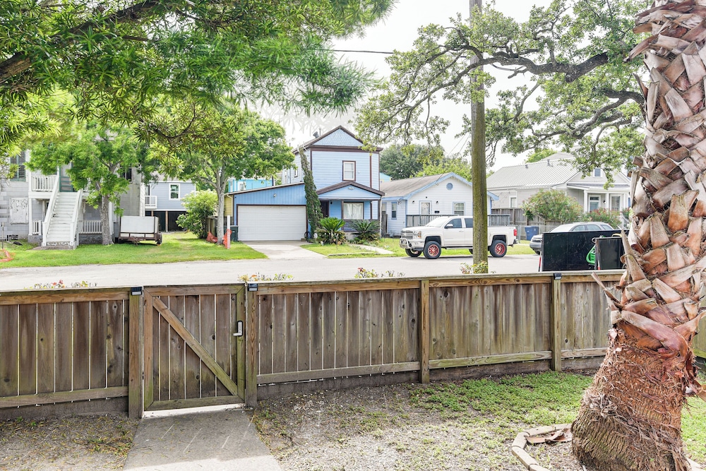 Steps to Seawall: Fenced Family Home in Galveston!