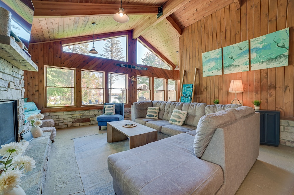 Lakefront Kalkaska Cottage w/ Fire Pit!