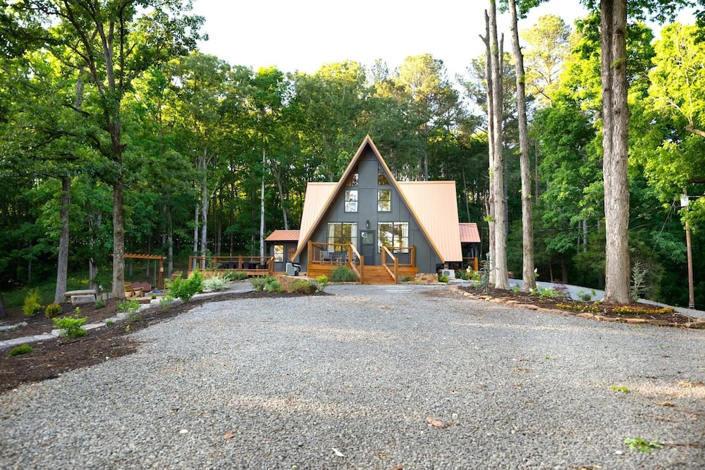 A-frame Retreat on Private Pond