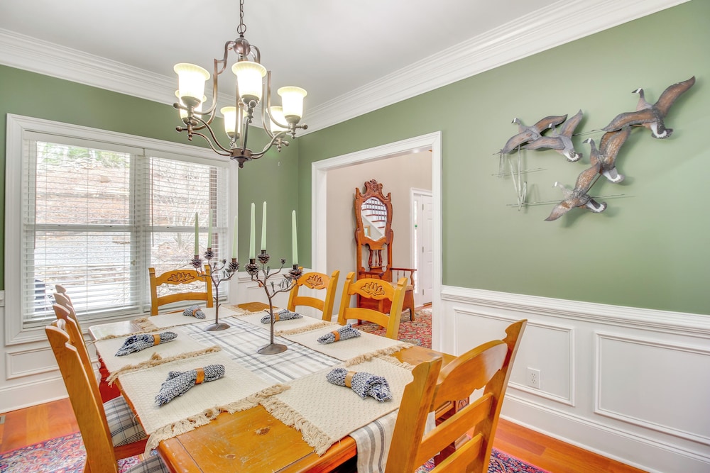 Game Room & Fire Pit: Riverfront Home in Ellijay!
