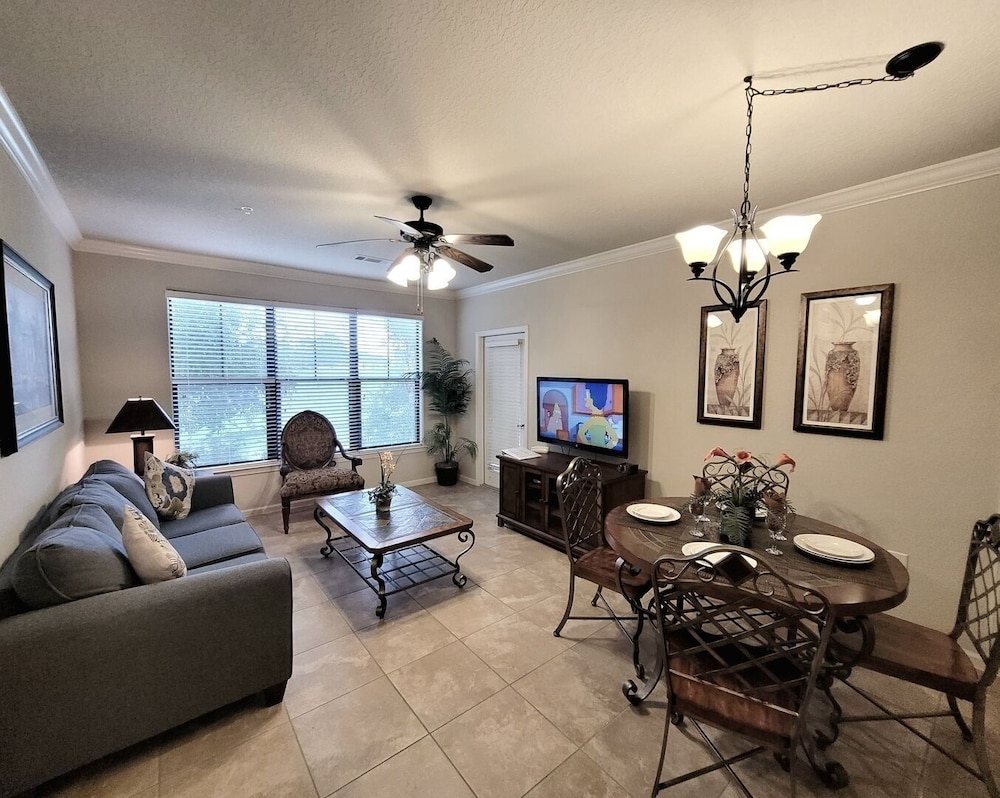 Bp122cp Mediterranean-style Condo 9 Miles To Disney World 3 Bedroom Condo