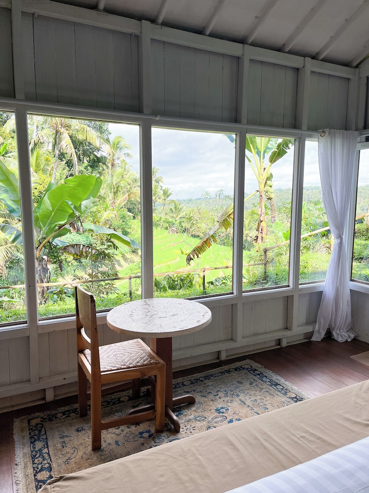 Frame Cabin with Endless Rice Field View