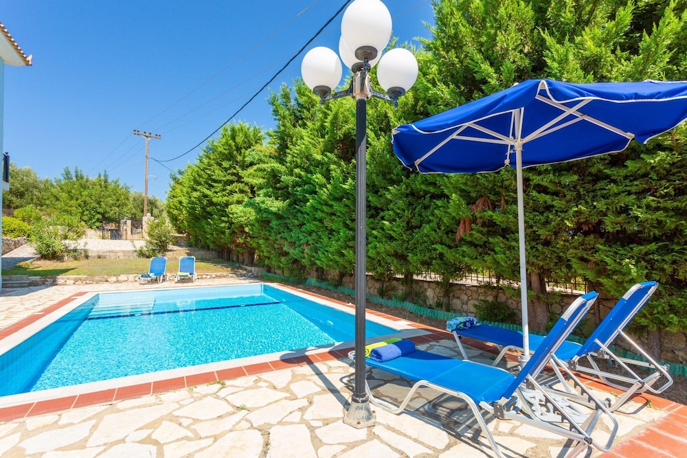 Skala Villa Blue Large Private Pool Walk to Beach Sea Views A C Wifi - 2824 view 3