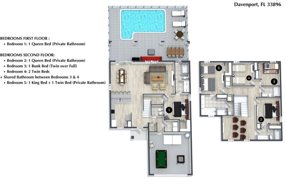 5 Bedrooms S / Champions Gate Home by RedAwning