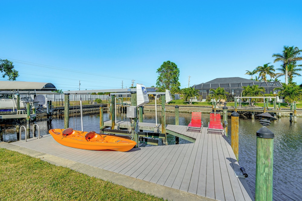 Dock + Patio w/ Canal View: Paradise in Cape Coral
