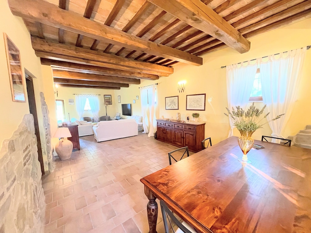 Detached Villa With Games Room, Pool, and Panoramic Views in San Damiano