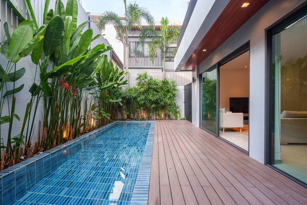 Monochrome designer pool Villa
