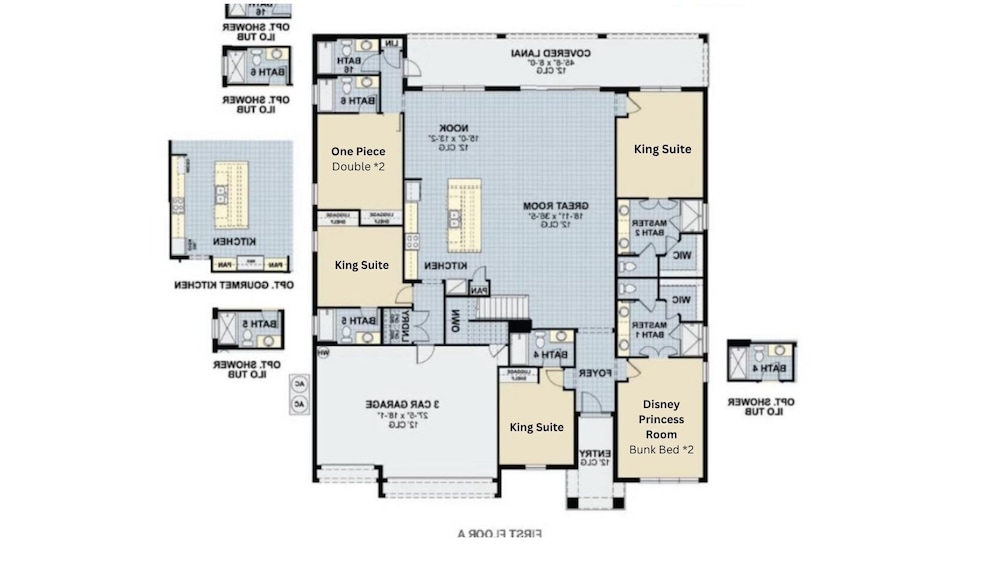 Themed Kids' Rooms, Pool & Game Loft Near Disney