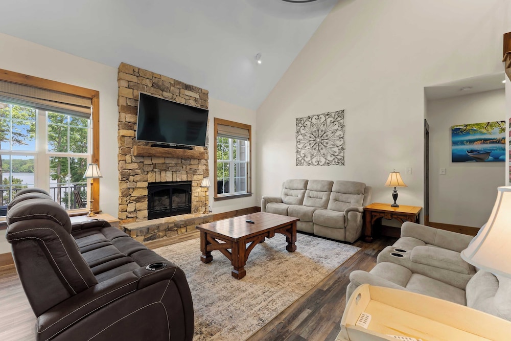 Spacious Waterfront Home on Lake Norman With Firepit, Views, and Dock Access