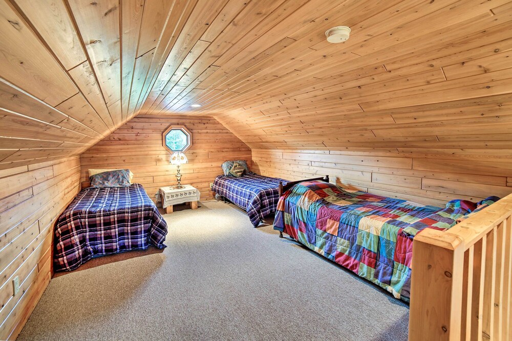 Rapid River Log Cabin w/ Loft on 160 Scenic Acres view 4